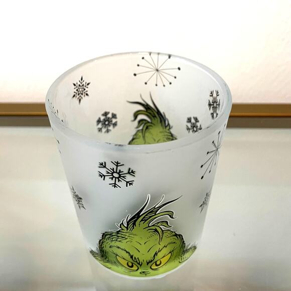 Dr. Seuss GRINCH Drinking Glasses 12oz Frosted Set of 4 Christmas Holiday New - Picture 7 of 15